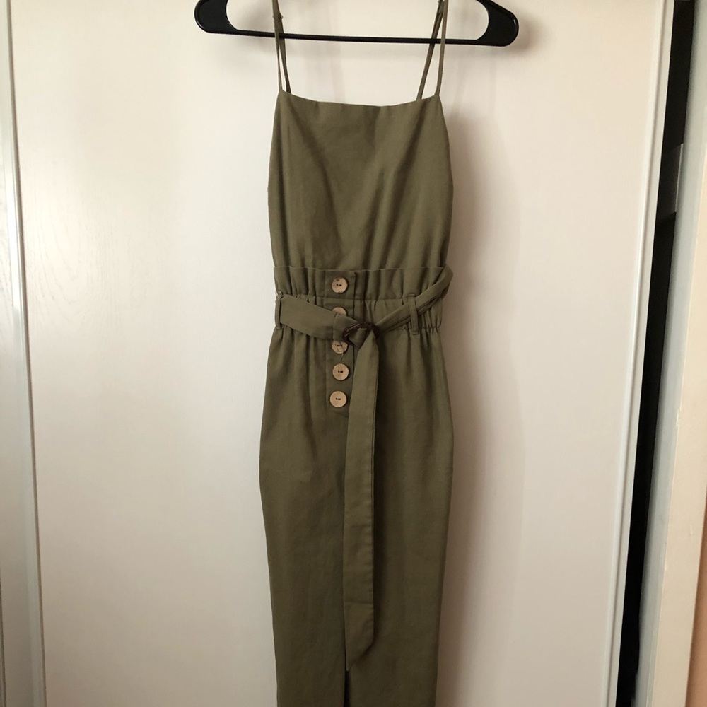 3/$25 Olive green jumpsuit